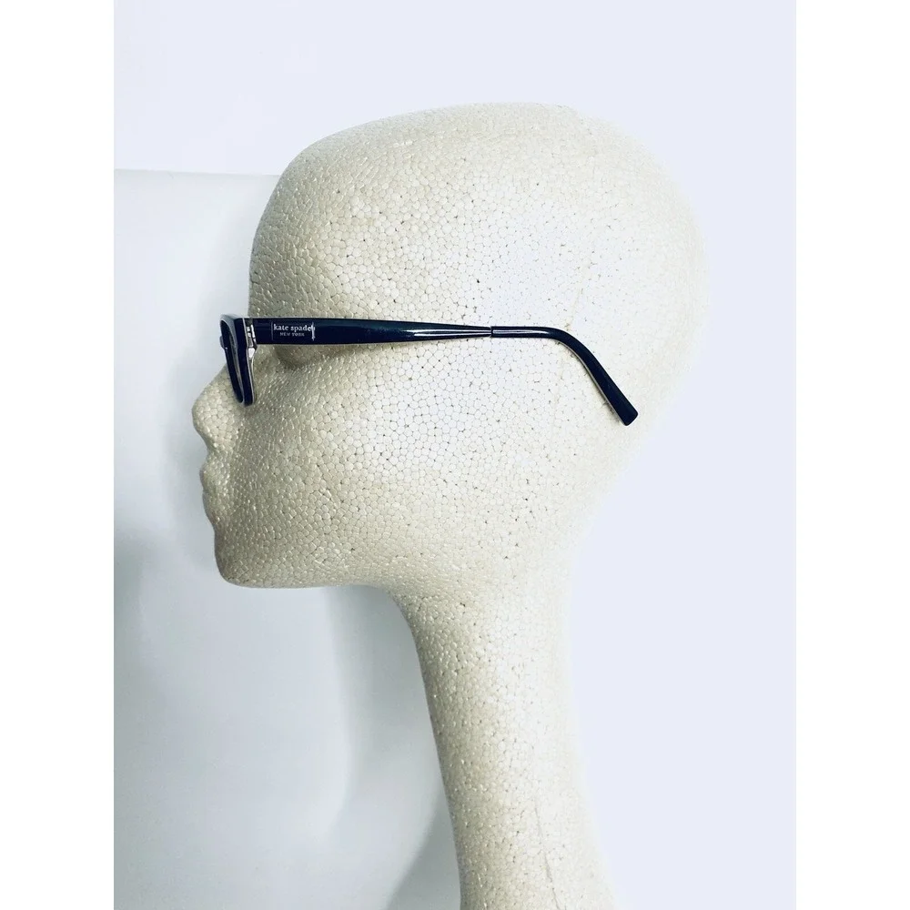 Kate Spade NY Black Leopard Cat Eye Rectangular Glasses Leanne 51 16 135